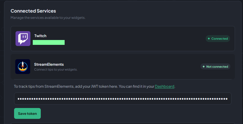 jwt token widgetdeck.
